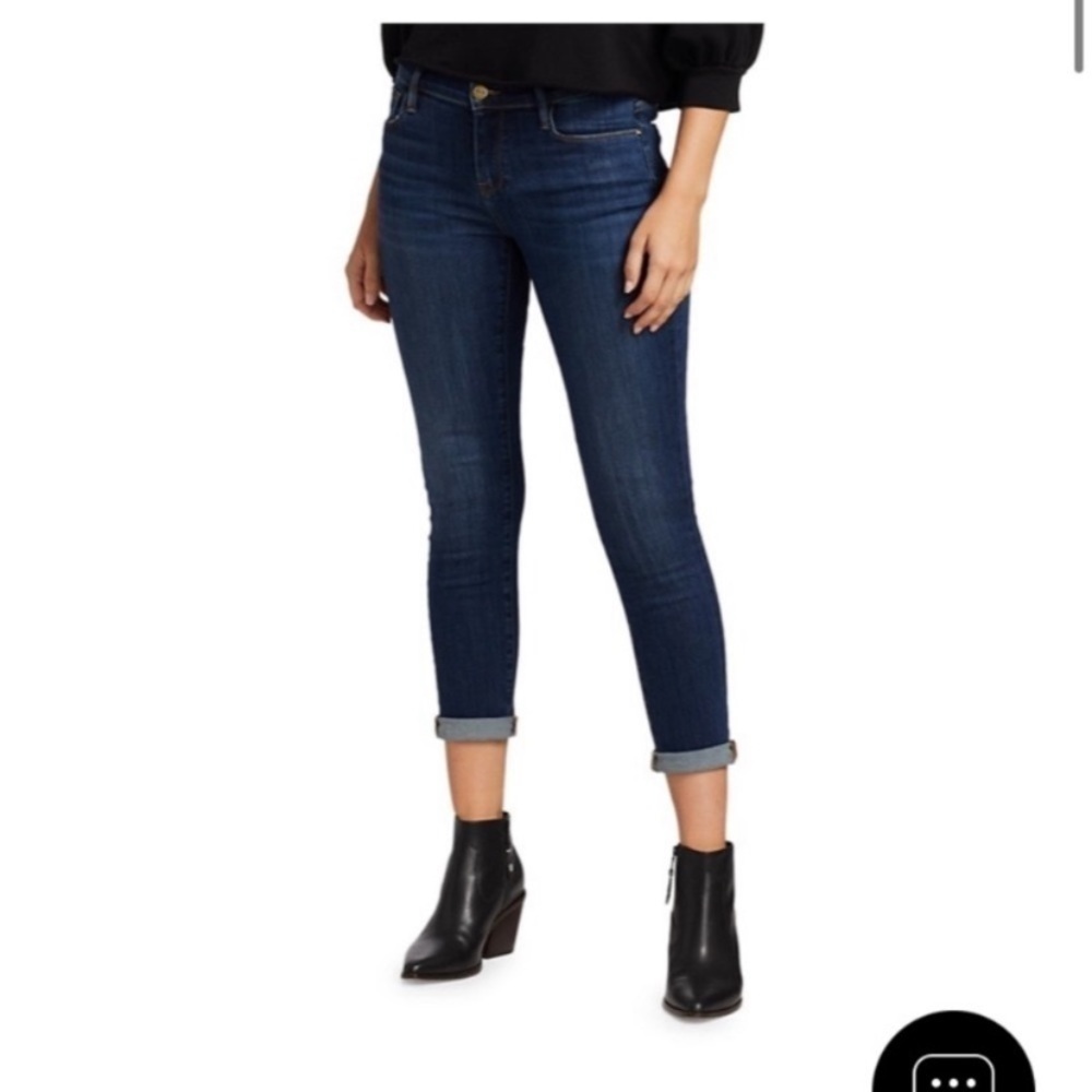 NWT FRAME Le Garçon Mid Rise Medium Wash Straight Leg Denim - Picture 7 of 11